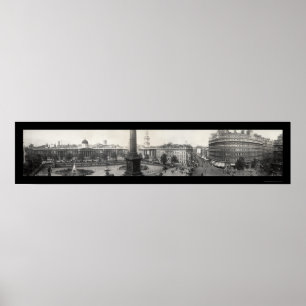 Poster Place Trafalgar Photo 1908 de Londres