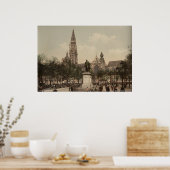 Poster Place Verte et cathédrale, Anvers, Belgique (Cuisine)