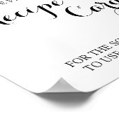 Poster Placer la carte de recette ici Bride & Groom Douch (Coin)