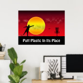 Poster Placer Le Plastique À Sa Place (Bureau à domicile)