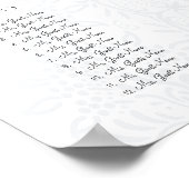 Poster Places assises de mariage Navy & Vert - N'utilisez (Coin)