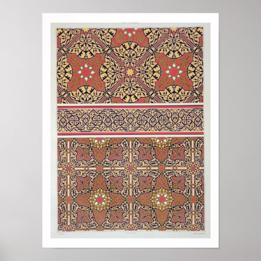 Poster Plafond arabesques de la mosquée El-Bordeyny, (Devant)