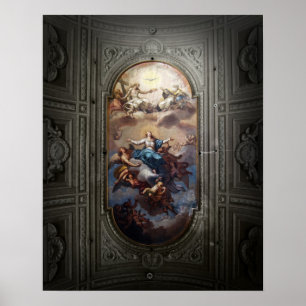 Poster Plafond de cathédrale, Rome