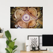 Poster Plafond de la Mosquée Bleue à Istanbul (Bureau à domicile)