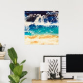 Poster Plage (Bureau à domicile)