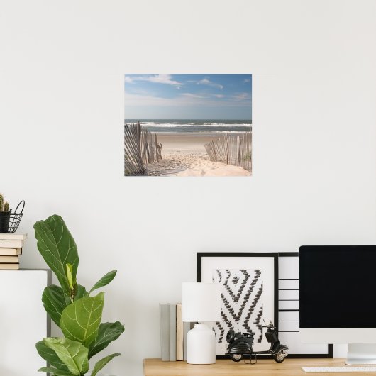 Poster Plage (Bureau à domicile)