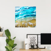Poster Plage (Bureau à domicile)