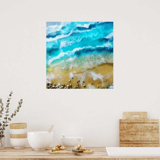 Poster Plage (Cuisine)