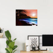 Poster Plage (Bureau à domicile)