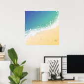Poster Plage (Bureau à domicile)