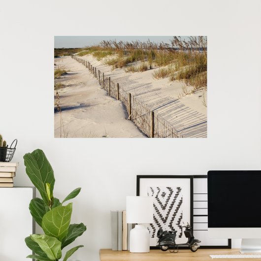 Poster Plage (Bureau à domicile)