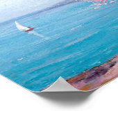 Poster Plage à Biarritz, France (par Kimon Loghi) (Coin)