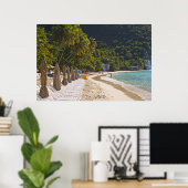 Poster Plage à Cane Garden Bay, île de Tortola (Bureau à domicile)