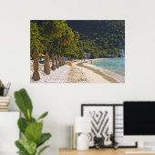 Poster Plage à Cane Garden Bay, île de Tortola (Bureau à domicile)