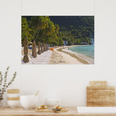 Poster Plage à Cane Garden Bay, île de Tortola (Cuisine)