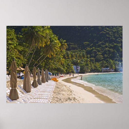 Poster Plage à Cane Garden Bay, île de Tortola (Devant)