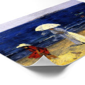 Poster Plage à Dinard, Clarence Gagnon (Coin)