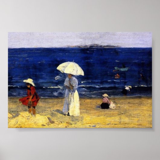 Poster Plage à Dinard, Clarence Gagnon (Devant)