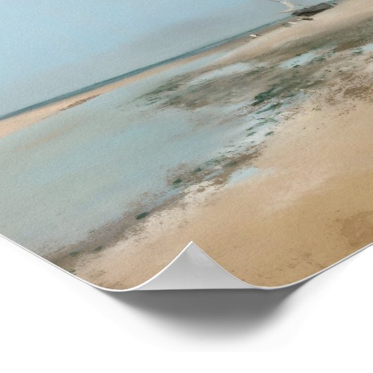 Poster Plage à Low Tide (Bouche de la rivière 1869) Edgar (Coin)