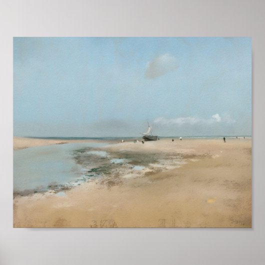 Poster Plage à Low Tide (Bouche de la rivière 1869) Edgar (Devant)