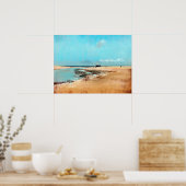 Poster Plage à Low Tide (Bouche de la rivière), Edgar Deg (Cuisine)