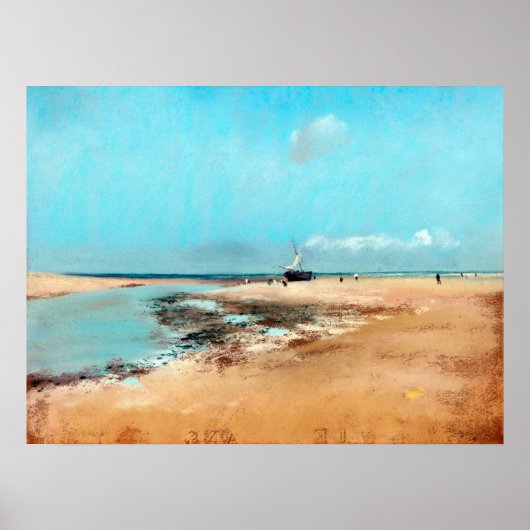 Poster Plage à Low Tide (Bouche de la rivière), Edgar Deg (Devant)