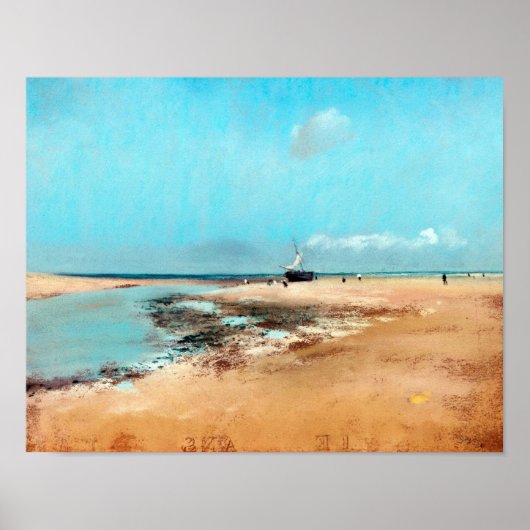 Poster Plage à Low Tide (Bouche de la rivière), Edgar Deg (Devant)