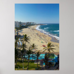 Poster Plage à Margate, côte sud, Kwazulu-Natal