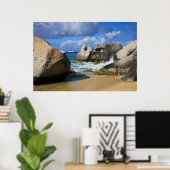 Poster Plage à Virgin Gorda, Îles Vierges britanniques (Bureau à domicile)