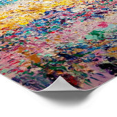 Poster Plage Abstraite rose et bleu (Coin)