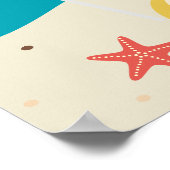 Poster Plage amusante pour la chambre des enfants (Coin)