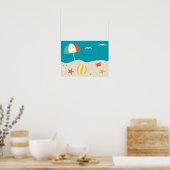 Poster Plage amusante pour la chambre des enfants (Cuisine)
