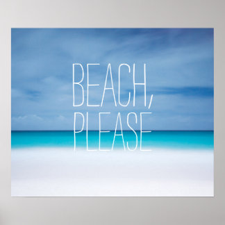 Poster Plage amusante, s'il vous plaît tropicale océan ph