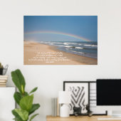 Poster Plage, arc-en-ciel et sens de la vie (Bureau à domicile)