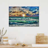 Poster Plage au coucher du soleil (Cuisine)