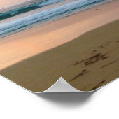 Poster Plage au coucher du soleil avec océan (Coin)