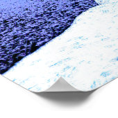 Poster Plage au crépuscule dans les tons bleus (Coin)