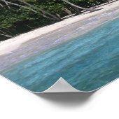 Poster Plage avec palmiers, Maldives (Coin)