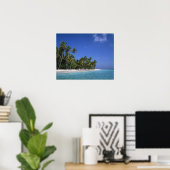 Poster Plage avec palmiers, Maldives (Bureau à domicile)
