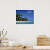 Poster Plage avec palmiers, Maldives (Cuisine)