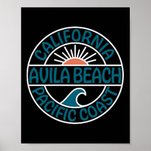 Poster Plage Avila Californie Front Et Retour