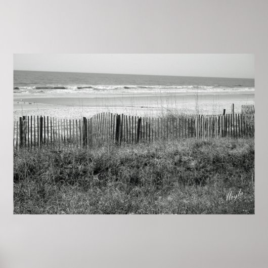 Poster Plage B&W (Devant)