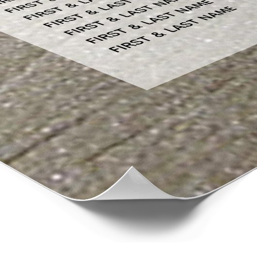 Poster Plage balnéaire & Mariage de sable Carte de siège (Coin)