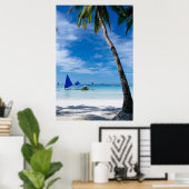 Poster Plage Blanche | Boracay, Philippines (Bureau à domicile)
