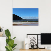 Poster Plage blanche de point (Bureau à domicile)