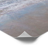 Poster Plage Bleu Côtier Océan Vagues Art Tropical (Coin)