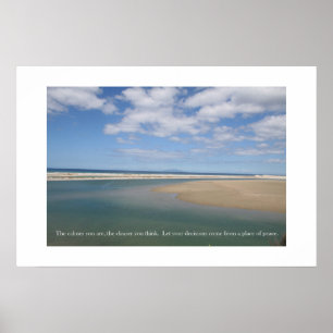 Poster Plage Bliss - avec un rappel doux