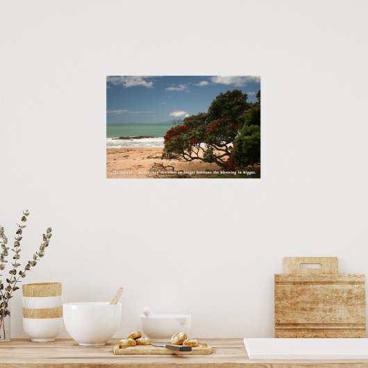 Poster Plage Bliss - Pohutukawa Tree - Soyez Patient (Cuisine)