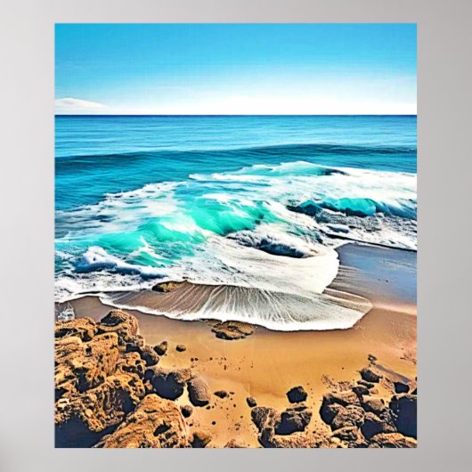 Poster Plage Bliss : Vue océan (Devant)