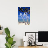 Poster Plage bordée de palmiers Cook Islands (Bureau à domicile)